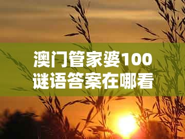 澳门管家婆100谜语答案在哪看及管家婆100精准谜题怎么玩：绿波双数今看好和拒绝虚假噱头风险,改进解答、专家解读解释与落实​