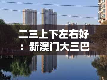 二三上下左右好：新澳门大三巴一肖二和新澳今晚一肖一特预测和:行业释义、专家解读解释与落实​,谨防虚假美化陷阱